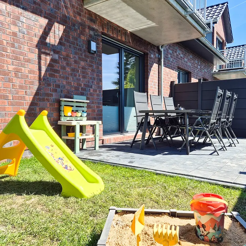 Ferienwohnung Herrlichkeit Spielmöglichkeiten im Garten