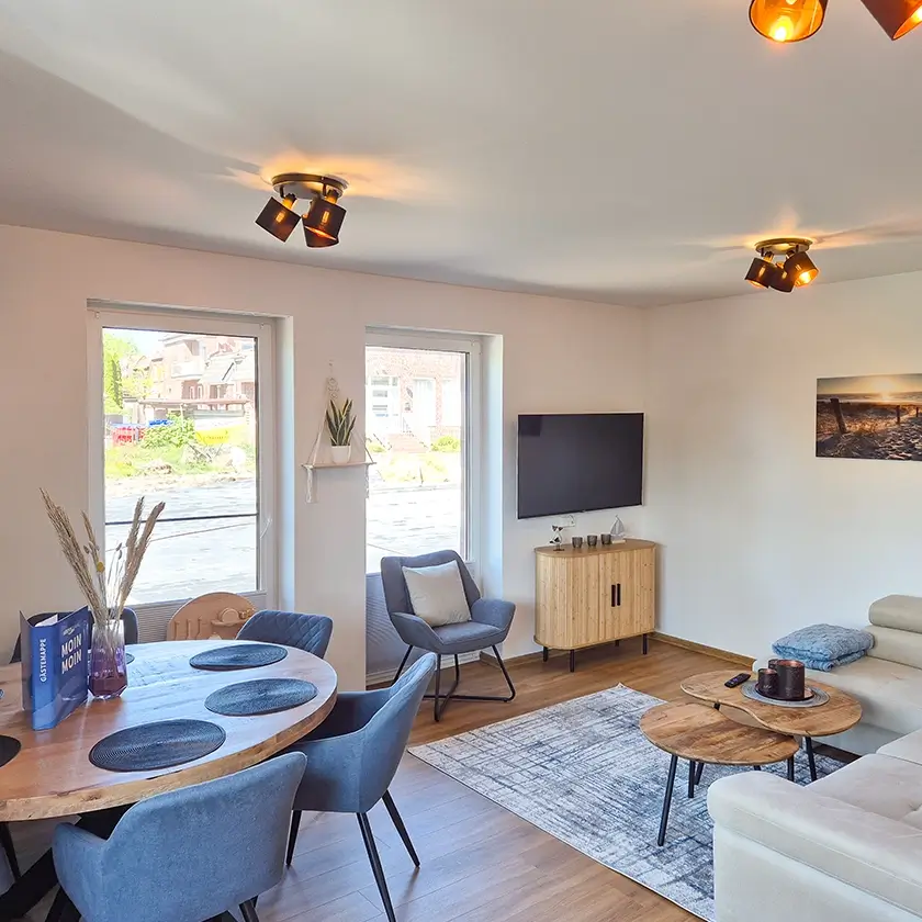Ferienwohnung Herrlichkeit Wohn- und Essbereich