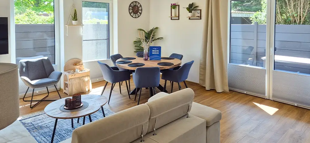 Ferienwohnung Herrlichkeit Wohn- und Esszimmer