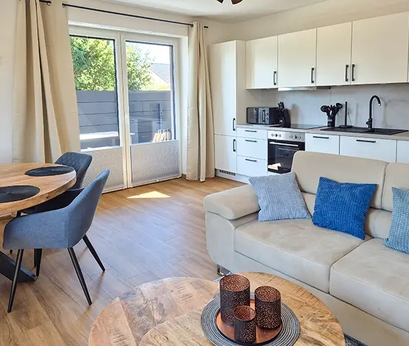 Ferienwohnung Herrlichkeit Wohn- und Essbereich
