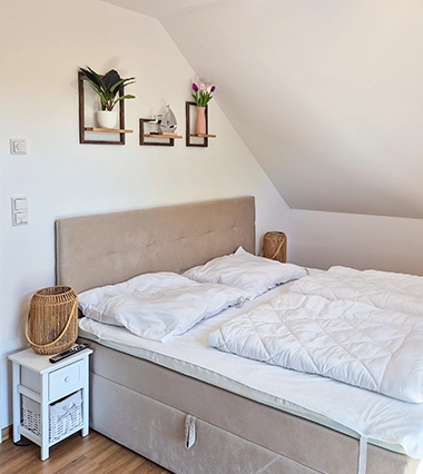 Ferienwohnung Herrlichkeit Schlafzimmer